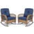 Navy Blue & Light Brown