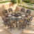 Lucky Bar Stools+ 64" Bar Table W/ Lazy Susan