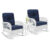 White & Navy Blue