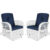 White & Navy Blue