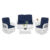 White & Navy Blue