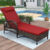 Dark Brown Wicker/Red Cuhsion