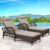 Dark Brown Wicker/Beige Cuhsion