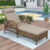 Light Brown Wicker/Beige Cuhsion