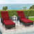 Dark Brown Wicker/Red Cuhsion