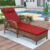 Light Brown Wicker/Red Cuhsion