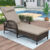 Dark Brown Wicker/Beige Cuhsion