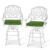 Elizabeth Stools W/Green Cushion