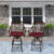 Elizabeth Stools W/Red Cushion